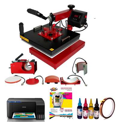 Combo 8 In 1 Sublimation Kit + Printer + Inks image 1
