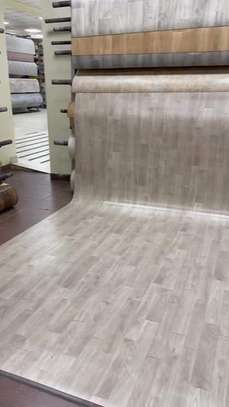 Durable Vinyl Wood-Effect Flooring Roll Natural Tone image 1