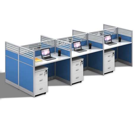 Executive Modern MDF 6-Way Work Station image 6