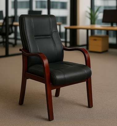 Office Chair: High-Back Padded Office Seat image 1