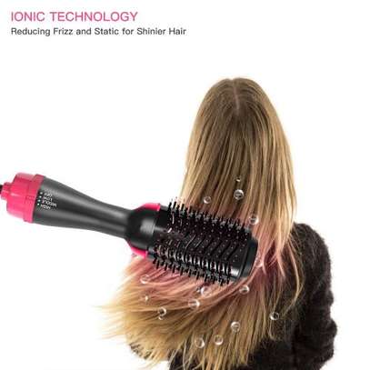 3-IN-1 One Step Hair Dryer 1000W Hot Air Brush Negative Ions Hair Dryer Comb Curler Electric Ionic Straightener Brush image 2
