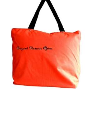 Womens Orange ankara canvas handbag image 2