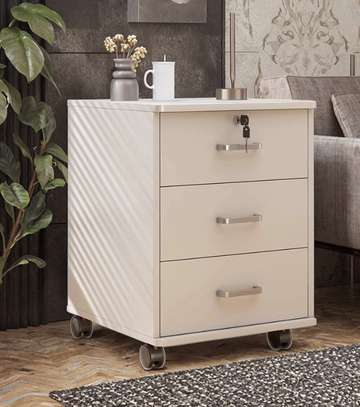 Lockable 3-Drawer Pedestal Office Movable Cabinet image 7