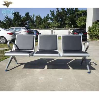 3-Seater Padded Reception Bench image 2