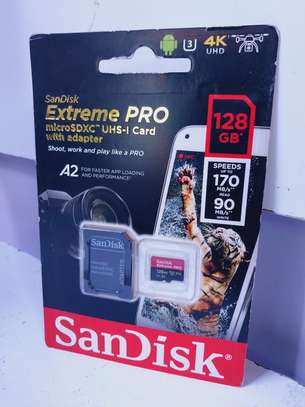 SanDisk Extreme Pro SDXC UHS-I U3 A2 V30 128GB + Adapter image 1