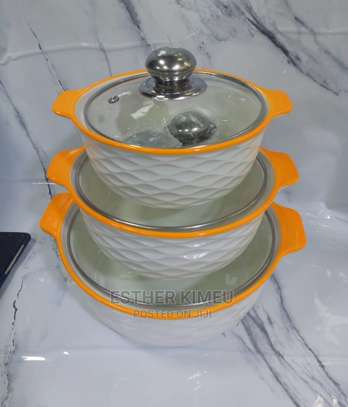 *3pcs Set Ceramic Casserole Serving Dishes image 1