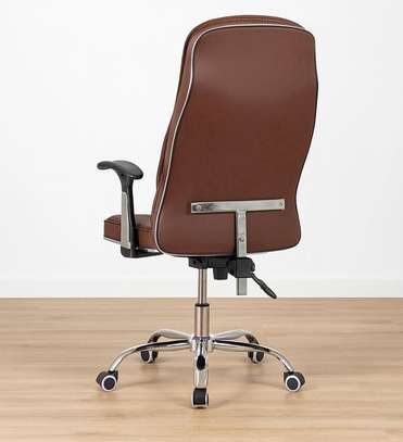 Office Chair : Brown Lumbar Support Chair image 4