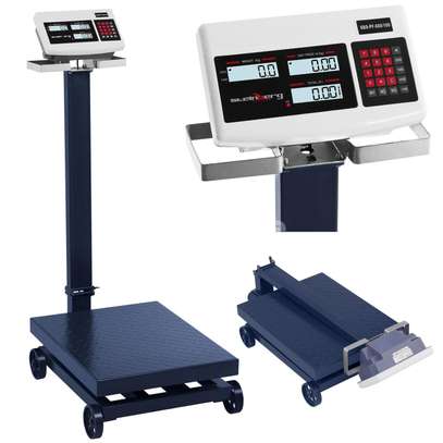 Warehouse platform scale LCD wheels up to 600kg image 1