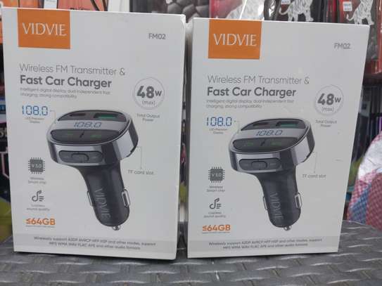 Vidvie Car Charger Bluetooth FM Transmitter Audio Adapter image 3