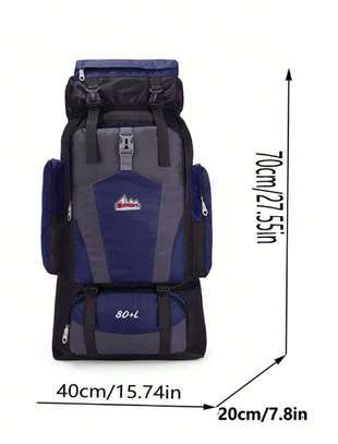 80Ltrs Waterproof Unisex Hiking Backpack. image 3