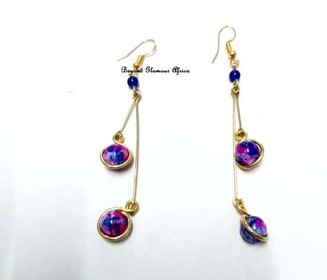 Womens Purple crystal earrings image 1