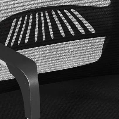 Office Chair: Non-swivel Mid-back Ergonomic Conference Chair image 3