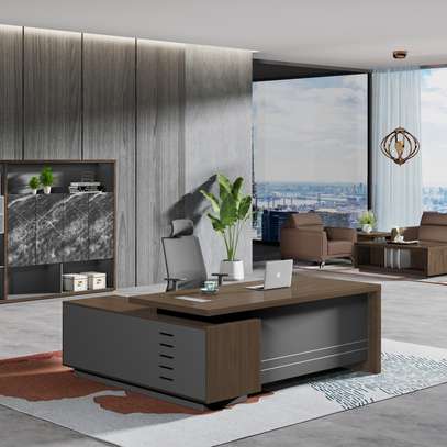 Office table: 1.4m executive table with extension image 1