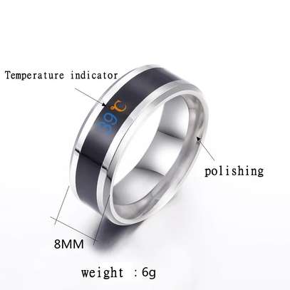 Smart Titanium Steel Women/ Men Waterproof Temperature Ring image 5