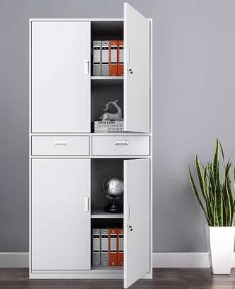 Office Cabinet: Four-Door Cabinet with 2 Small Drawers image 1