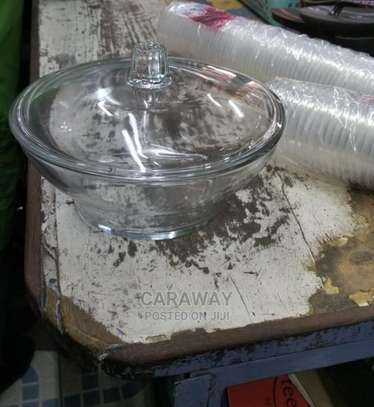 Glass Bowl With Lid*22cm image 1