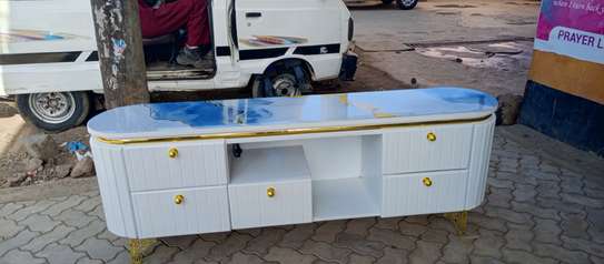 Oval TV Stand with Marble Top image 9