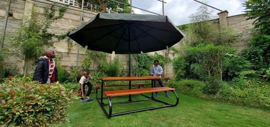 Outdoor bench and umbrella image 5