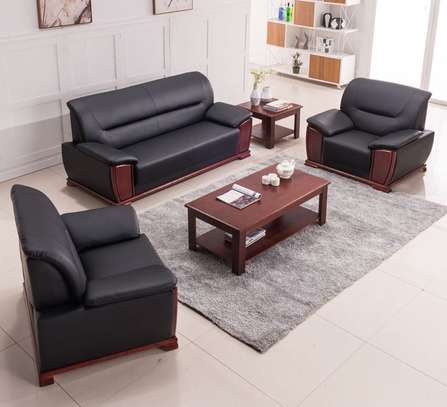 Brown Wooden Rectangular Center Coffee Table image 5