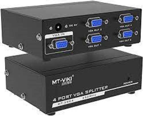 4 Port VGA Splitter 1 Input 4 Output VGA Switcher image 1