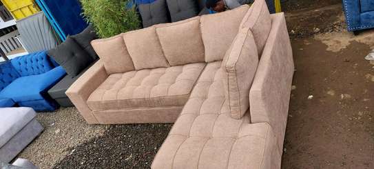 Modern L-shaped sofa made by hardwood image 1