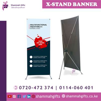 X-STAND ADJUSTABLE BANNER - Complete image 1