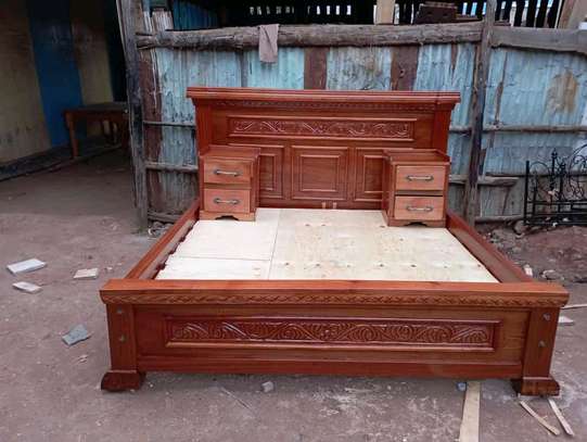 Bed design size 5x6 with drawers image 1