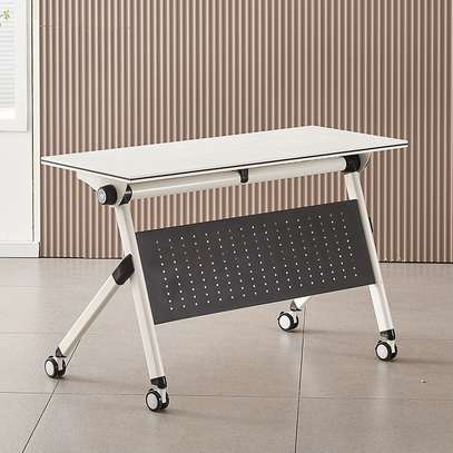 Folding Wooden Training Tables & Chairs with Wheels image 3