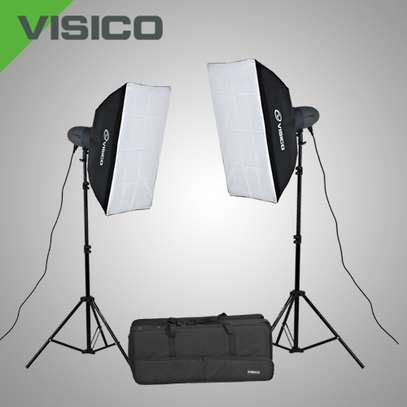 Visico LED 192 2 Lights 2 Stands  2 Softbox image 1