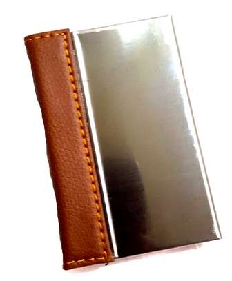 Unisex Brown Leather cardholder and key chain combo image 3