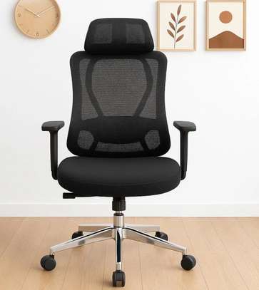 Office Chair:  Black Modern Mesh Seat image 1