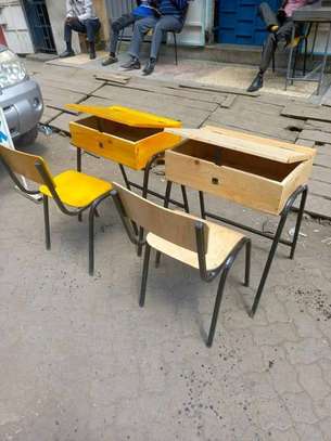 School desk and chair ( school lockers. image 11