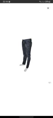 Black grey mens jeans image 1