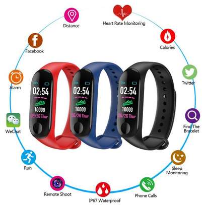 M3 Plus SmartBand Wristband Fitnes Tracker Black image 7