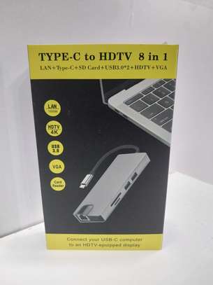 8 In 1 USB C HUB Type C HDMI 4K Adapter image 1