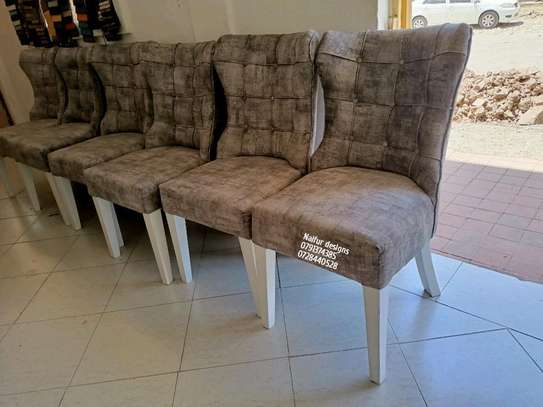 Grey tufted dining chairs for sale in Kenya image 3
