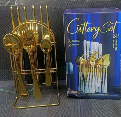 Golden Cutlery set image 2