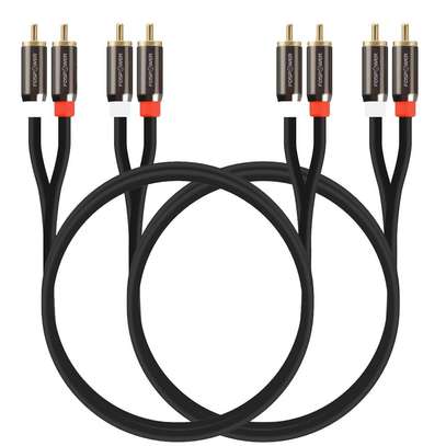 Fospower 2 Rca Male To 2 Rca Male Left Right Premium Stereo Audio Cable In Nairobi Pigiame