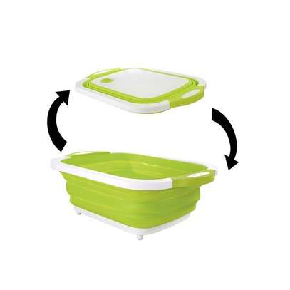 Collapsible Chopping Board, Basket And Drainer image 4