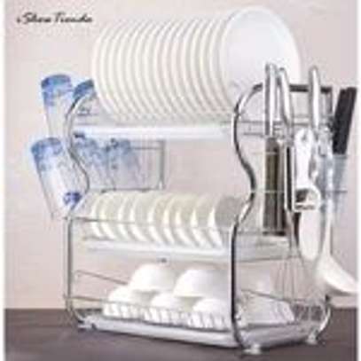 3 Tier Stainless Steel Dish Rack Drainer image 3