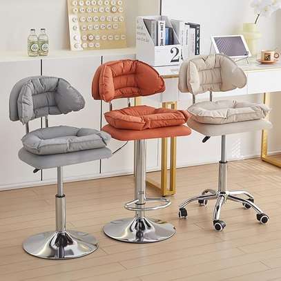 Office Barstool: Cotton Bar Stool with Backrest image 3