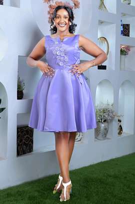 Fit & Flare Dress Floral Applique image 3