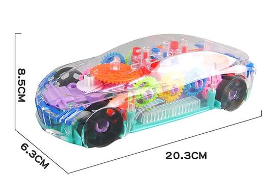 Automatic 360 Degree Rotating Transparent Gear Concept Car with Lights Sound Toy Electric Toy Car  at 999/- image 2