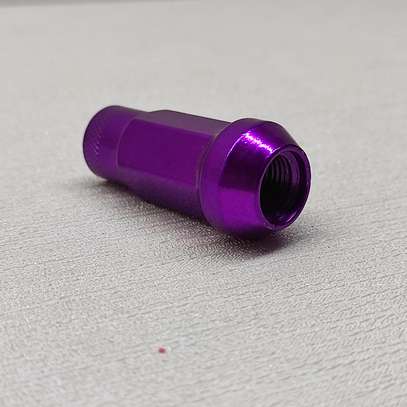 Forged steel lug nuts-purple image 1