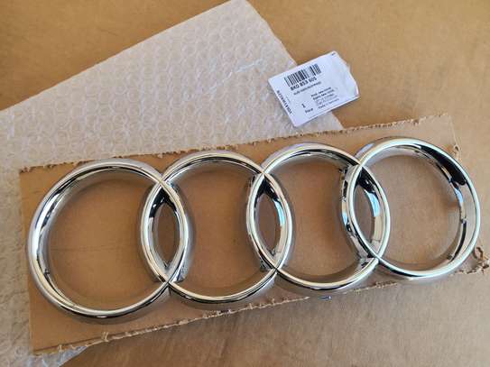 Audi A4 2009-2012 Silver Rings Emblem Logo image 4