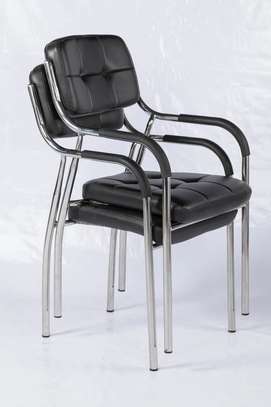 Office Chair: Black Office Chair with Armrest image 1