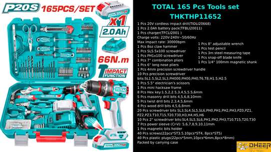 TOTAL 165 Pcs Tools set THKTHP11652 image 2