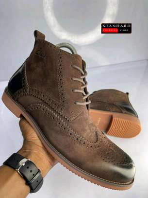 Brown Clarks Boots image 3