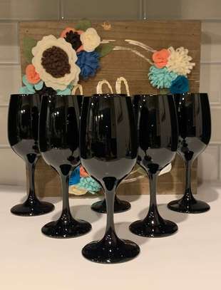 Black Wine Glass image 1