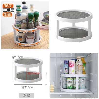 Double  layer rotating  spice rack image 1